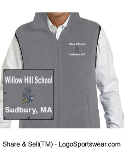 Willow Hill BEE Fleece Vest Design Zoom